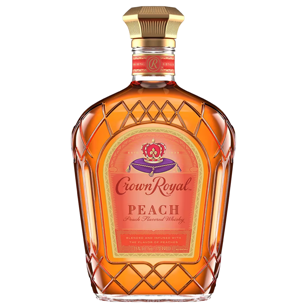 Bottle image of Crown Royal Peach Flavored Canadian Whisky, 750ml
