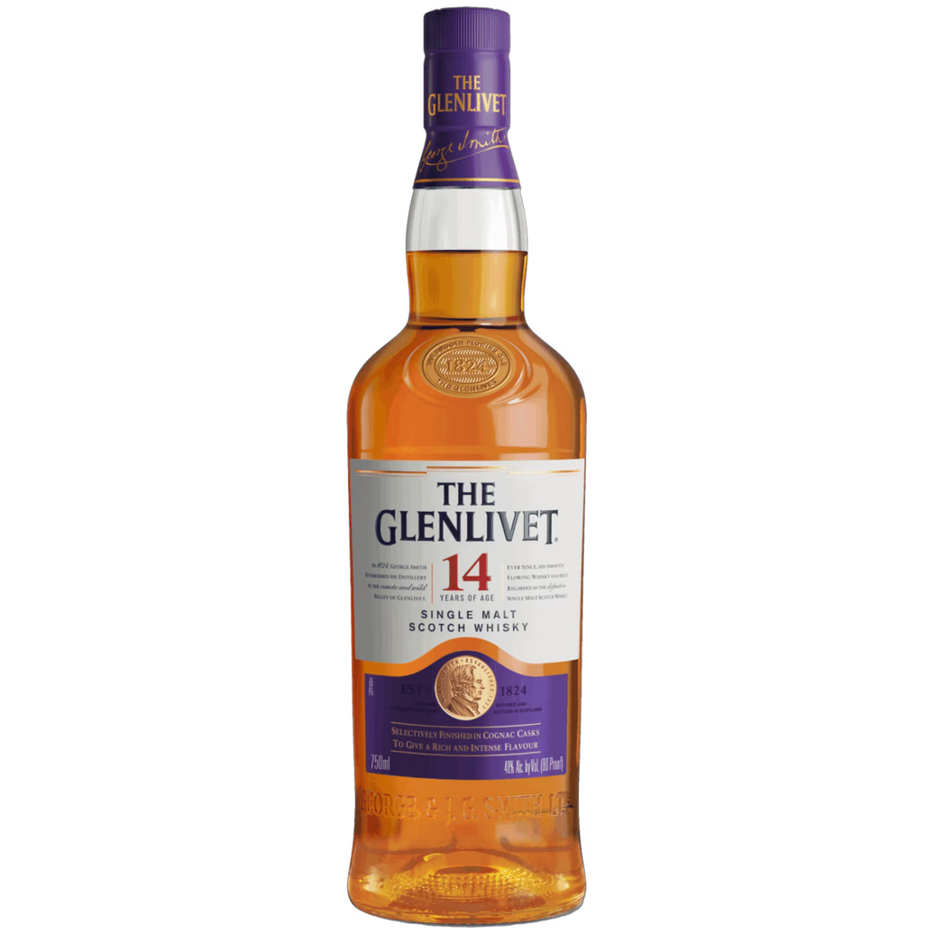 Bottle image of The Glenlivet 14 Year Old Single Malt Scotch Whisky, 750ml